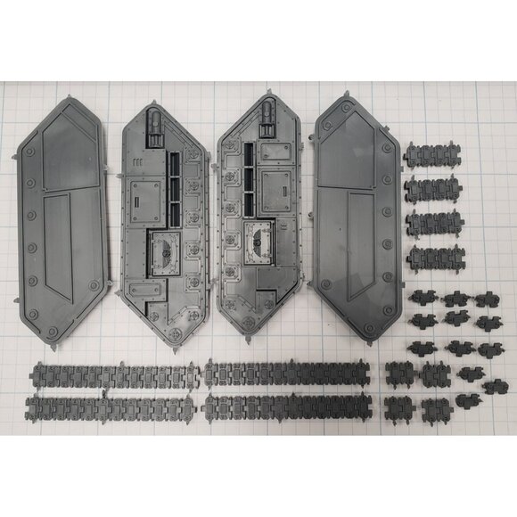 Games Workshop Other - Warhammer 40k Astra Militarum Bits Chimera Tank Left Right Sides & Tracks